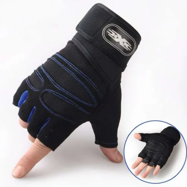 Half-Finger-Sports-Gloves-Navy Blue